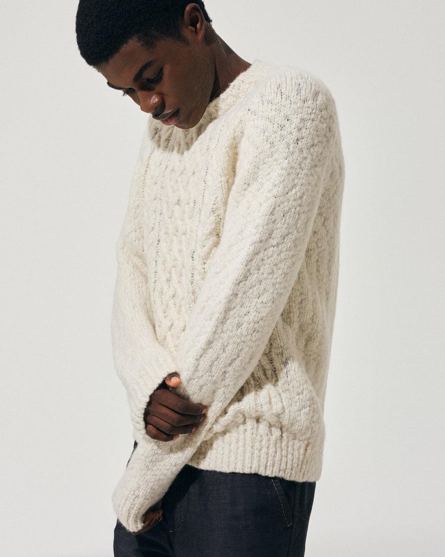 Scaglione ROUND NECK ALPACA ARAN MILK Promozione