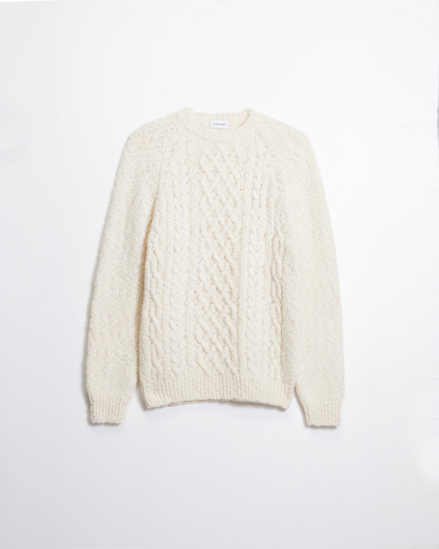 Scaglione ROUND NECK ALPACA ARAN MILK Promozione