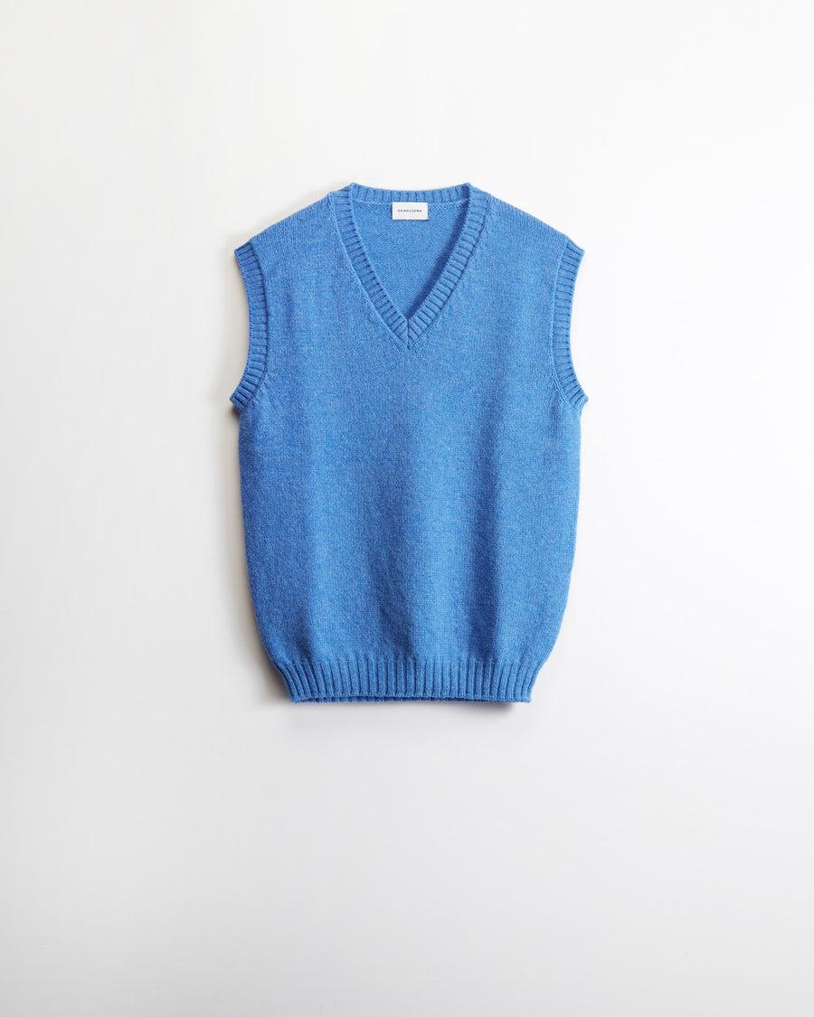 Scaglione GILET SOFTWOOL CORNFLOWER Qualità Garantita