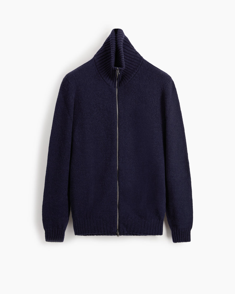 Scaglione ZIPPER SOFTWOOL DKNAVY Negozi Online