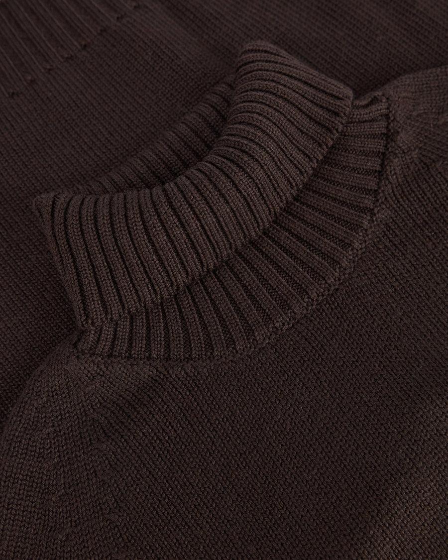 Scaglione TURTLE NECK RAGLAN SOFT MERINO EBANO Convenienza