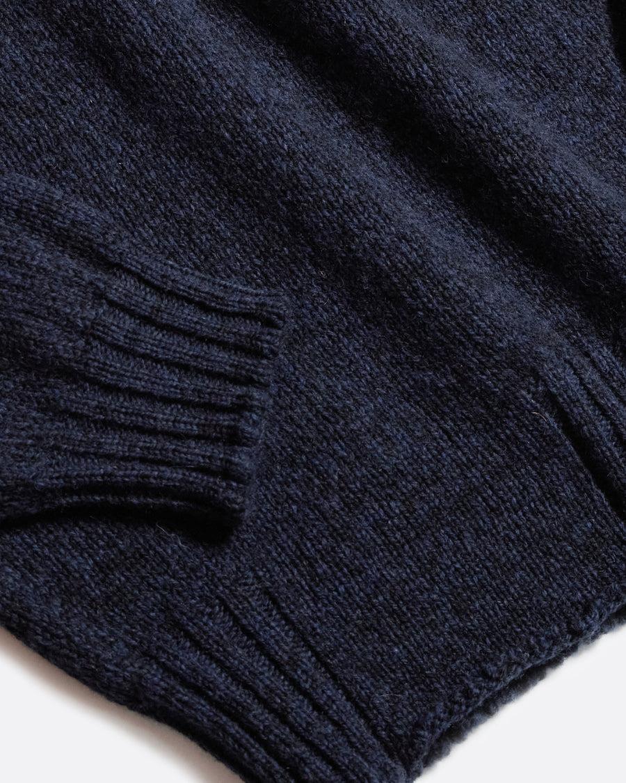 Scaglione ROUND NECK SEAMLESS SOFTWOOL NAVY In Vendita
