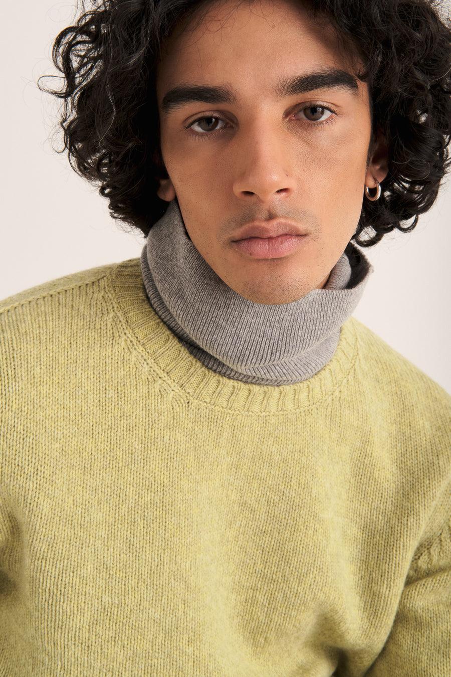 Scaglione ROUND NECK SEAMLESS SOFTWOOL LIME Saldi
