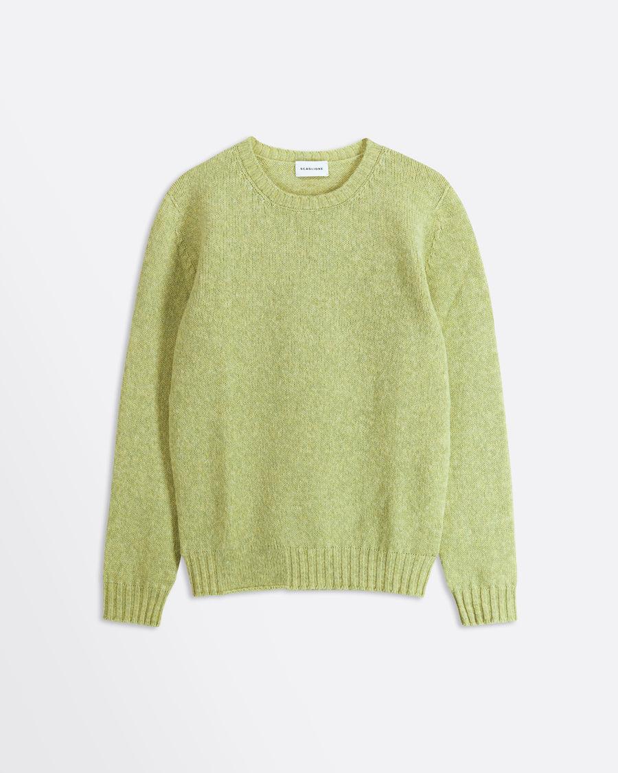 Scaglione ROUND NECK SEAMLESS SOFTWOOL LIME Saldi