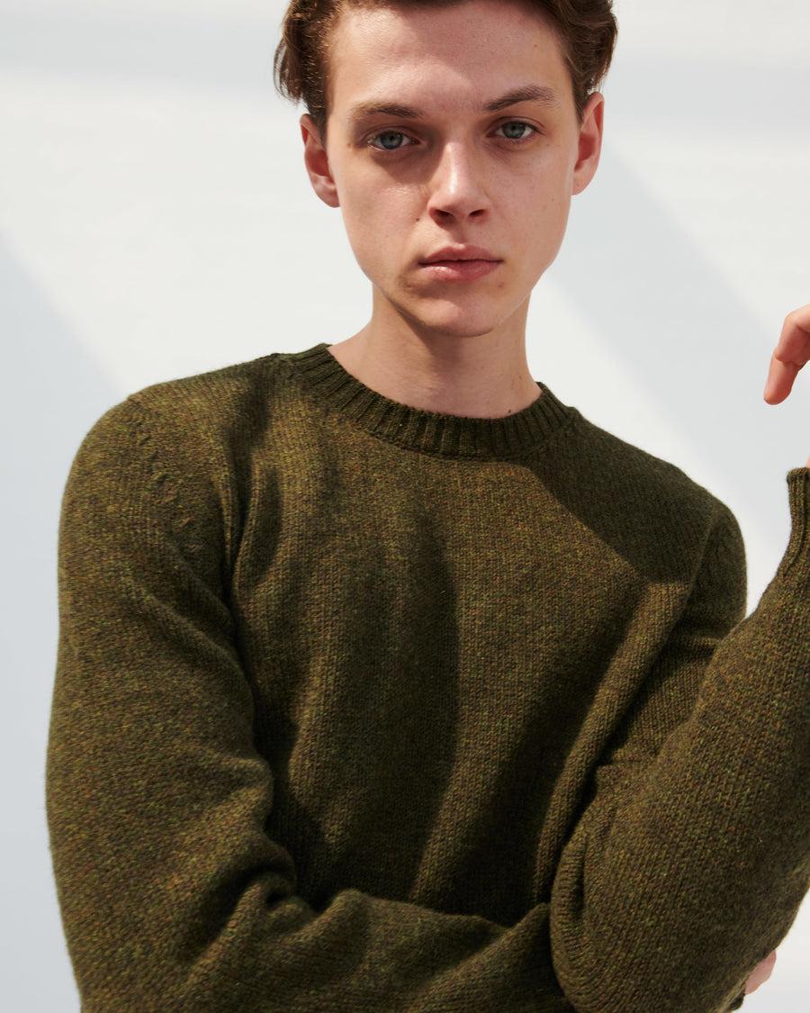Scaglione ROUND NECK SEAMLESS SOFTWOOL ARMY Offerte