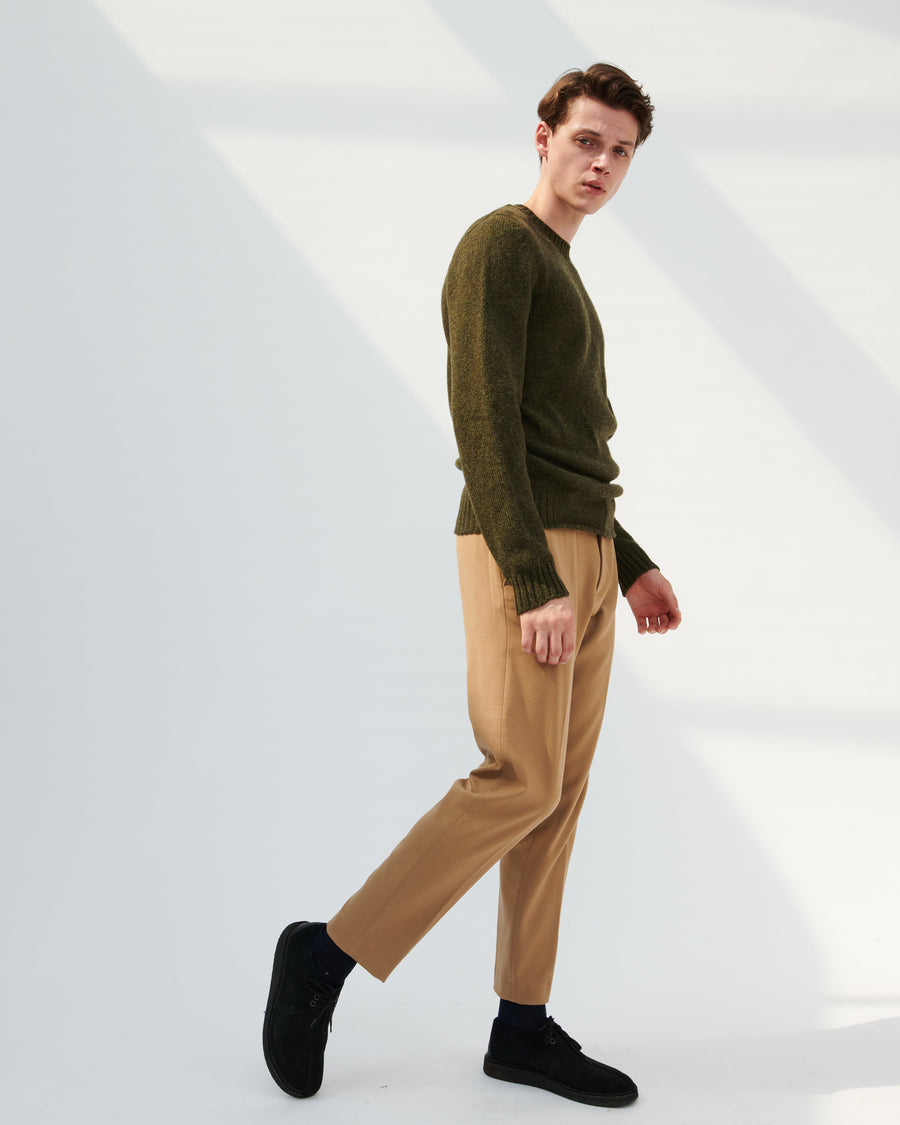 Scaglione ROUND NECK SEAMLESS SOFTWOOL ARMY Offerte