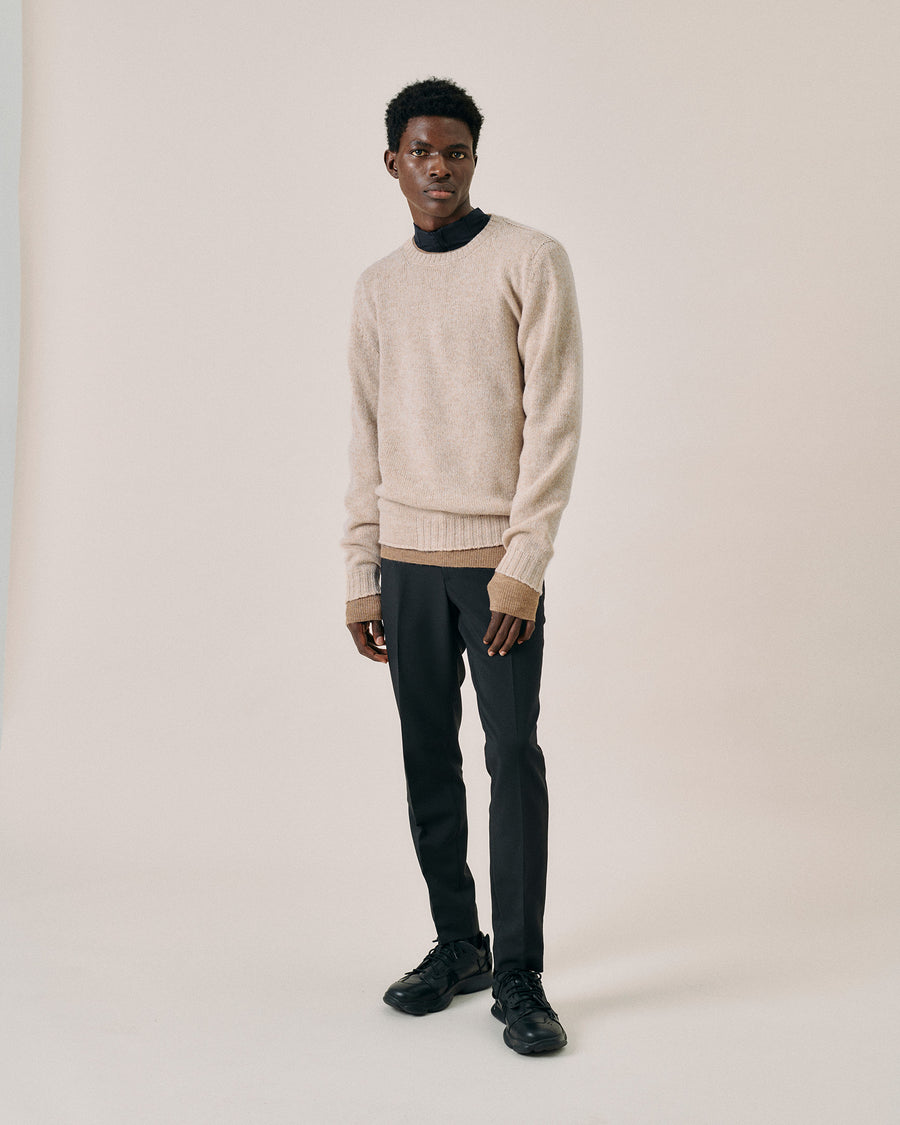 Scaglione ROUND NECK SEAMLESS SOFTWOOL DUNE Hotsell