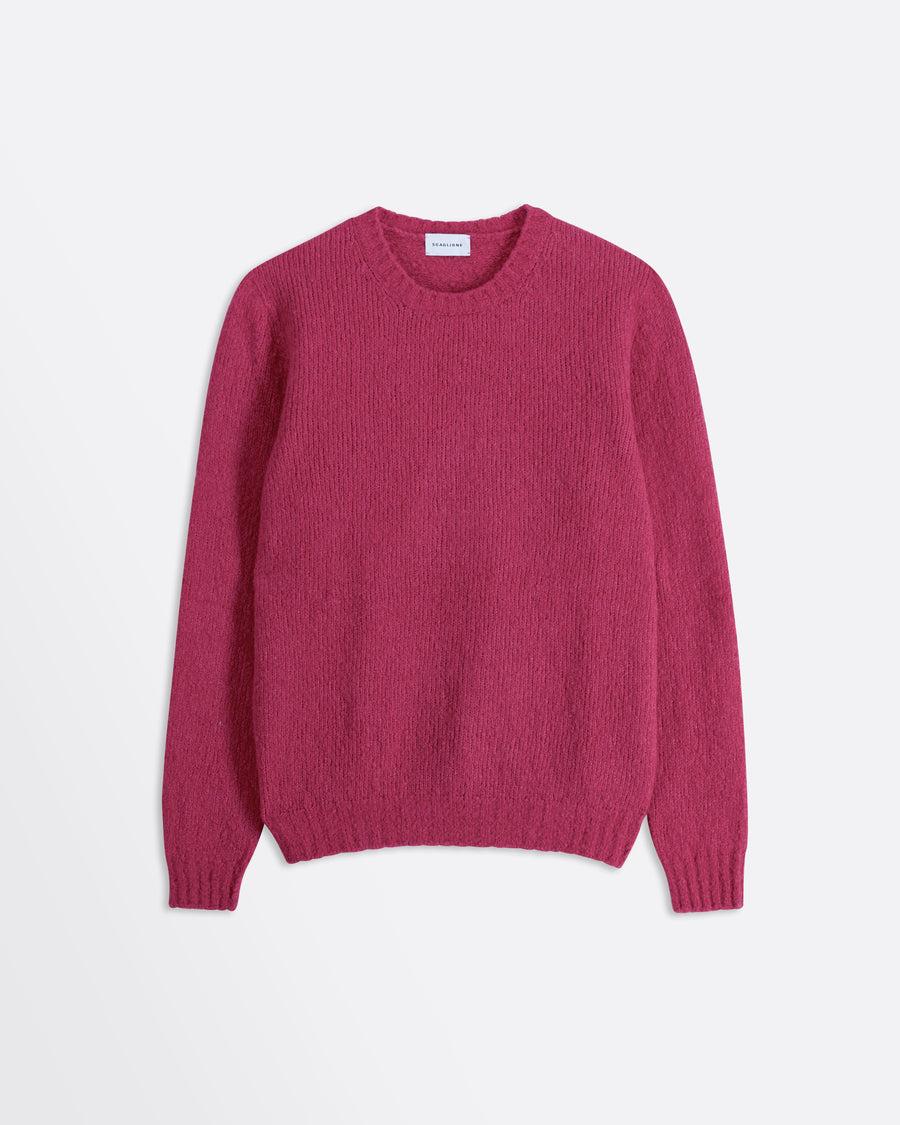 Scaglione ROUND NECK SEAMLESS PUFFED CASHMERE DAHLIA Vendita Economica