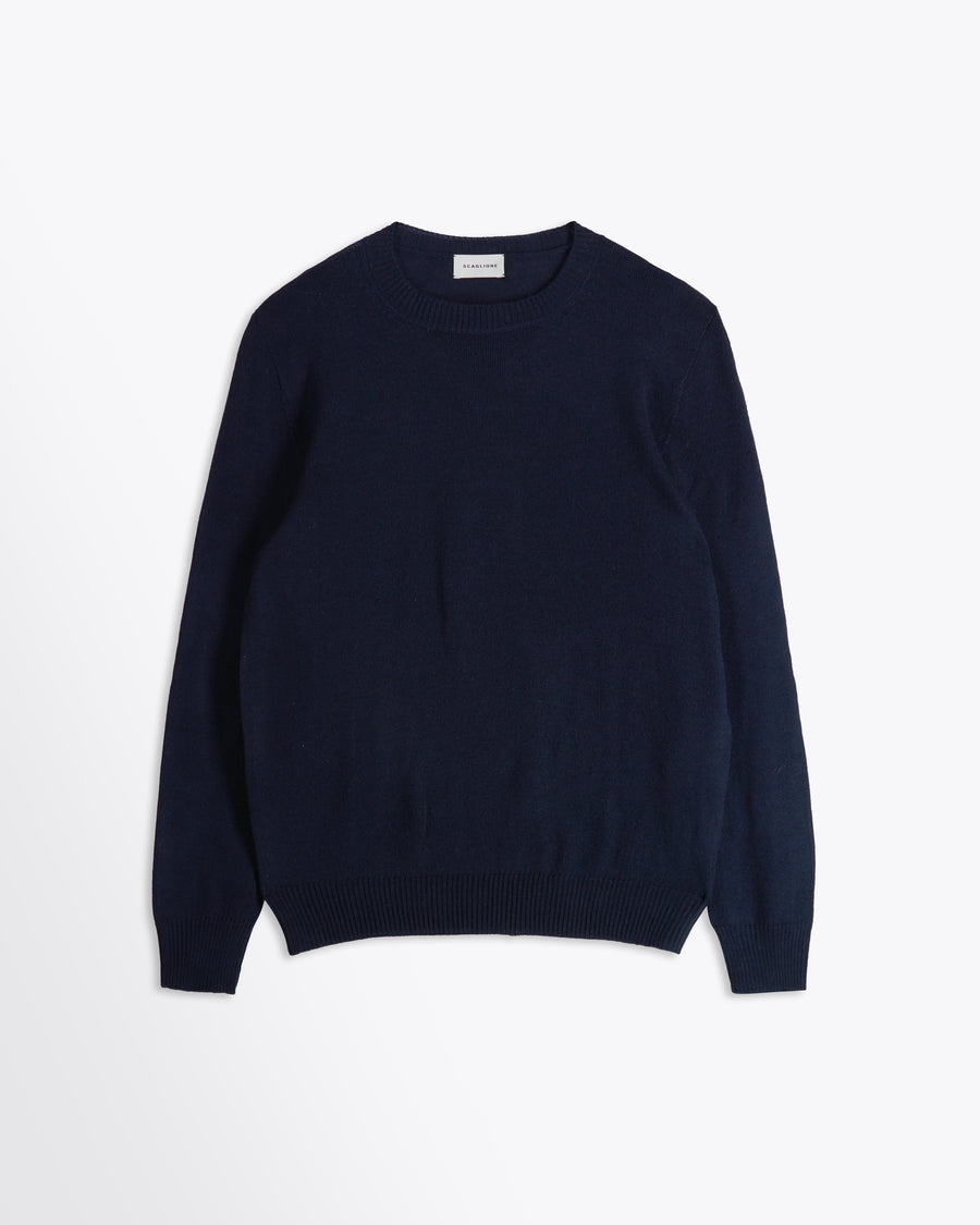 Scaglione GIROCOLLO SENZA CUCITURE MERINO NAVY Negozio
