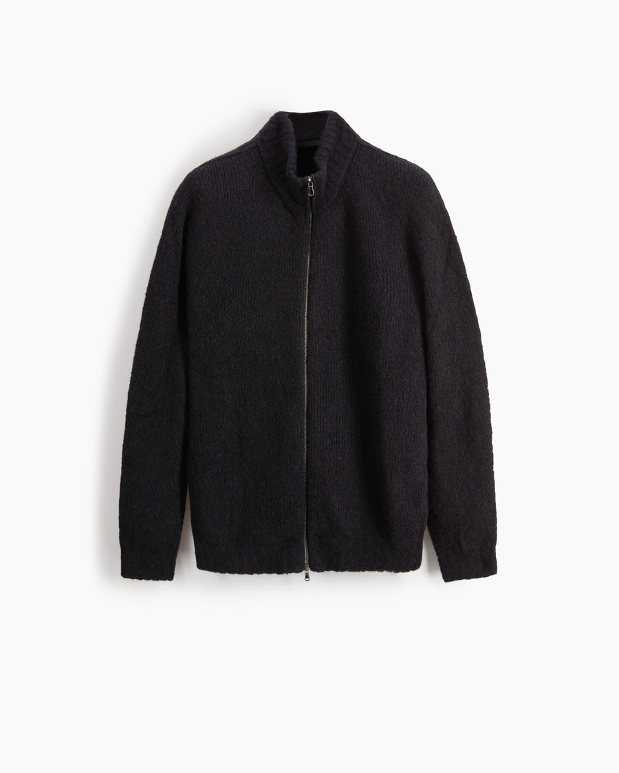 Scaglione ZIPPER PUFFED CASHMERE CASHMERE SEAMLESS BLACK Moda