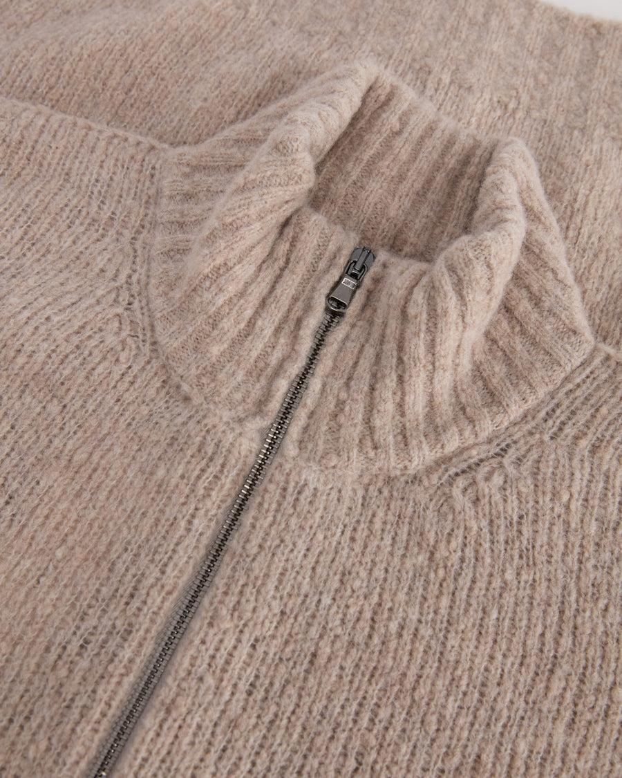 Scaglione ZIPPER PUFFED CASHMERE CASHMERE SEAMLESS BEIGE Italy
