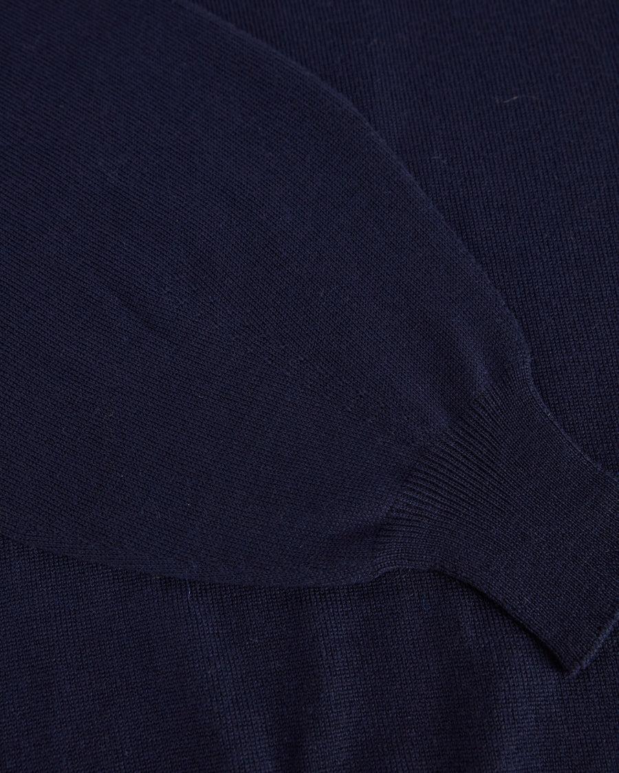 Scaglione ROUND NECK BOXY RAGLAN SEAMLESS MERINO NAVY Consegna Veloce