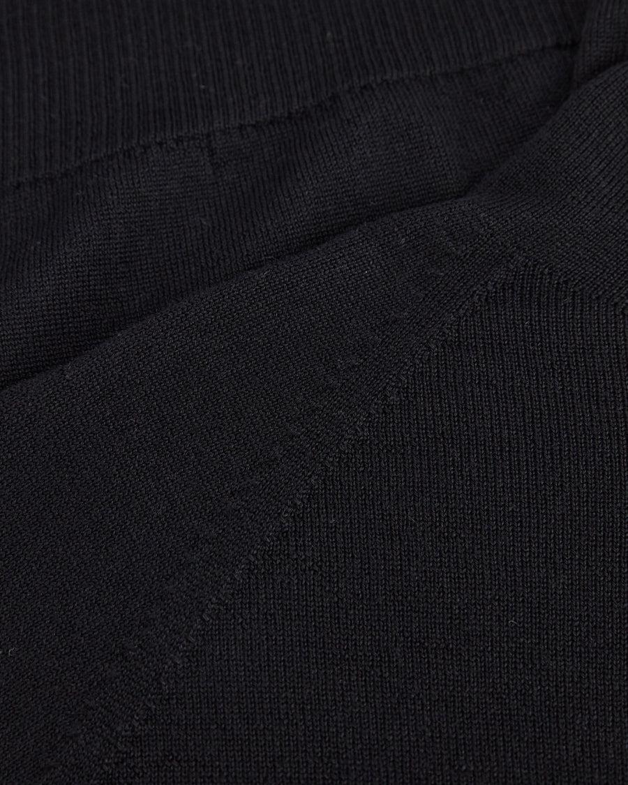 Scaglione MOCK N.RAGLAN SEAMLESS MERINO BLACK Novità
