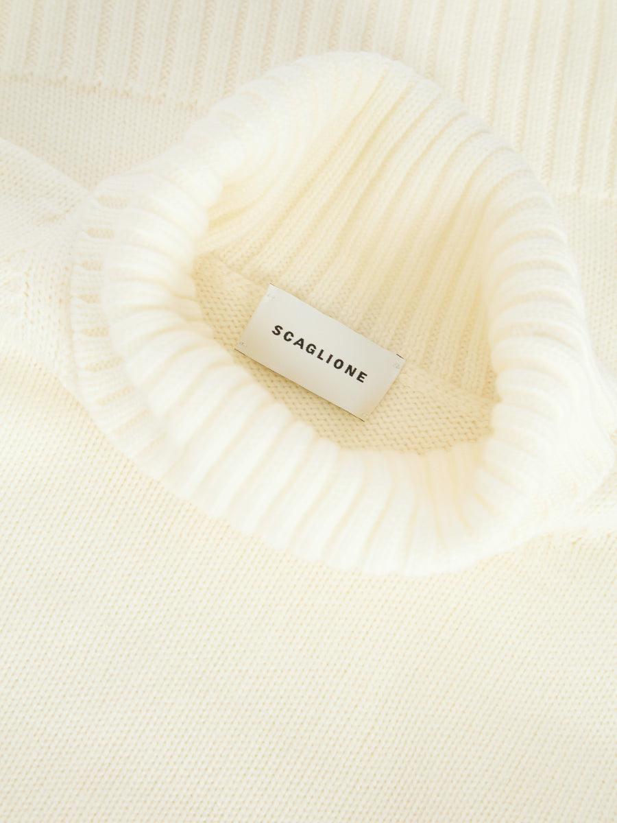 Scaglione TURTLE NECK MERINO SOFT BUTTER Presa
