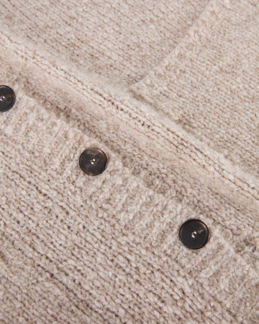 Scaglione MAXI CARDIGAN CASHMERE MULINE' SAND Hotsell