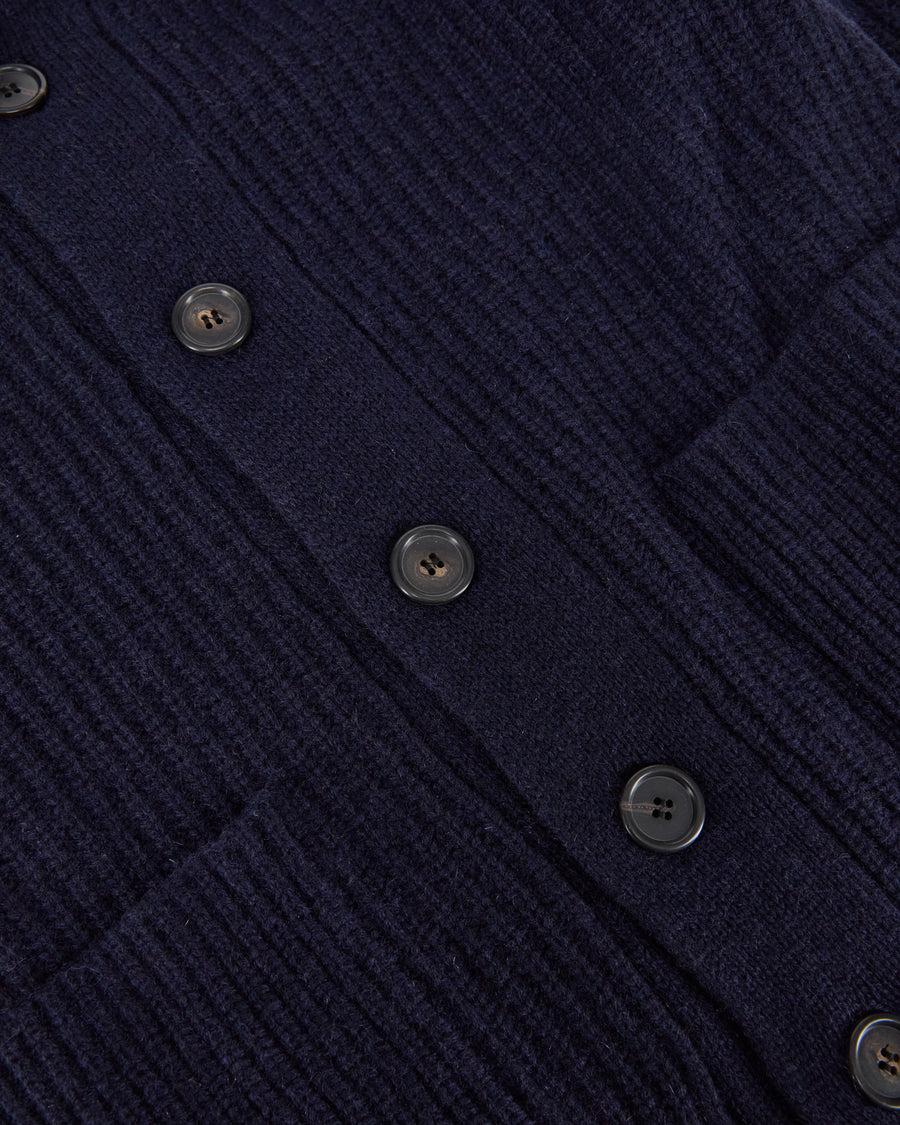 Scaglione CARDIGAN PANNOCCHIA HYBRD CASHMERE NAVY Negozio