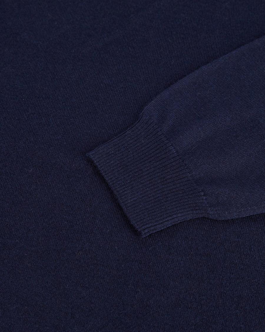 Scaglione ROUND NECK CASH-SILK NAVY Qualità