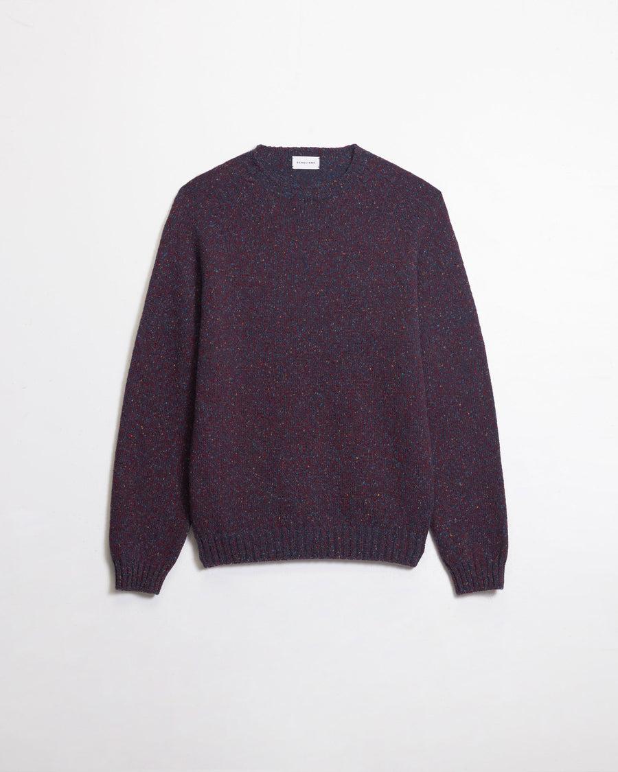 Scaglione ROUND NECK RAGLAN TWEEDMOULINE' NAVY Sottocosto