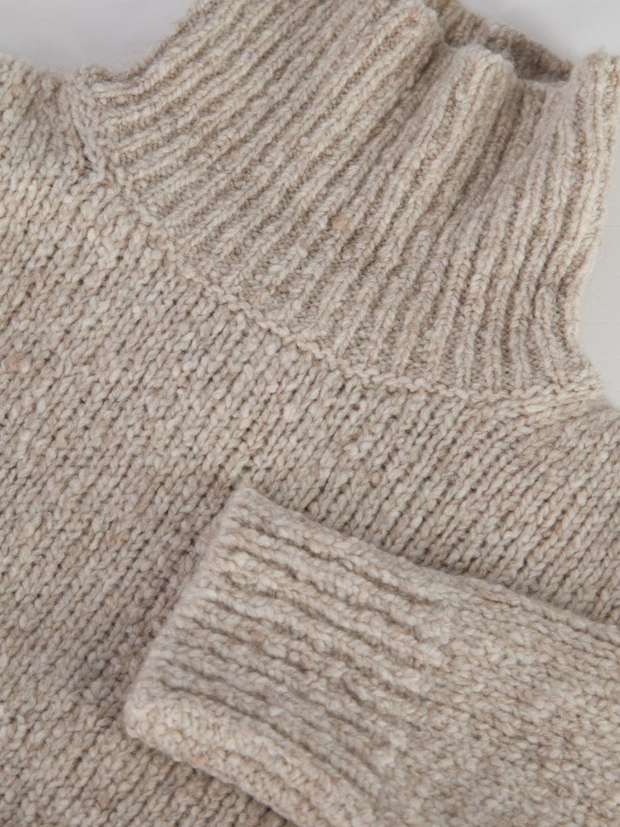 Scaglione MAXI PULL CASHMERE MULINE' SAND Sconto