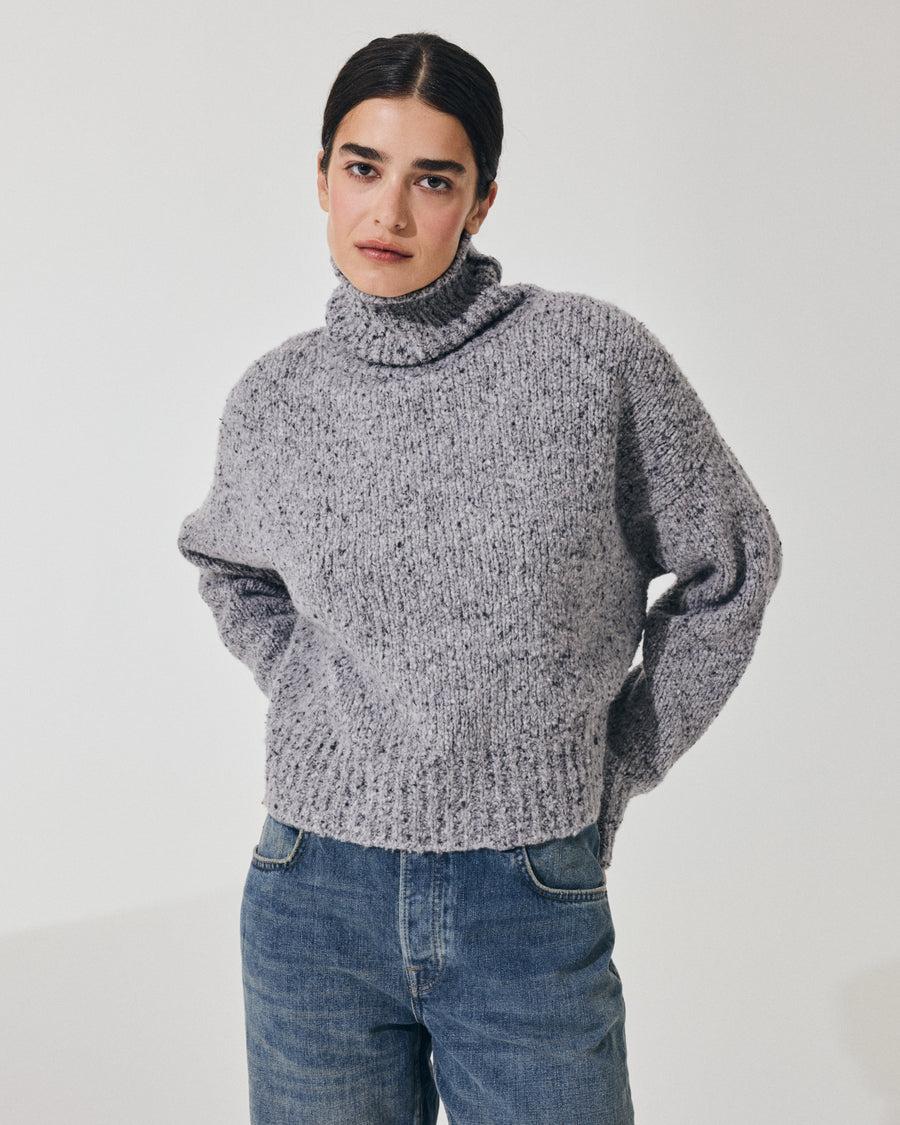 Scaglione MAXI PULL CASHMERE MULINE' GREY Offerta