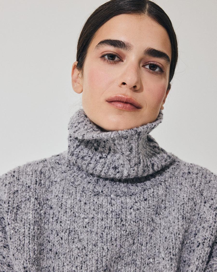 Scaglione MAXI PULL CASHMERE MULINE' GREY Offerta