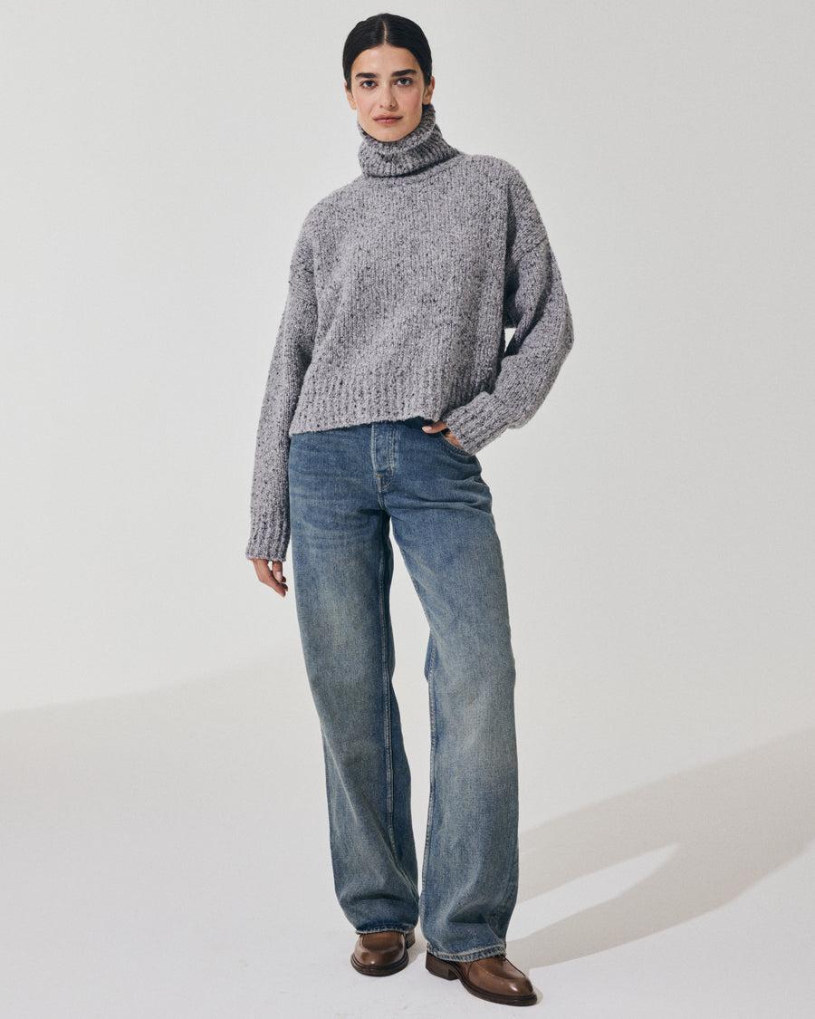 Scaglione MAXI PULL CASHMERE MULINE' GREY Offerta