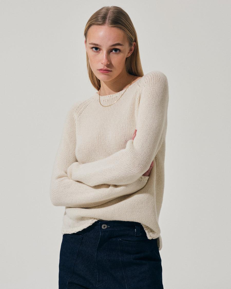 Scaglione BOAT NECK SUPER SOFT MILK Moda