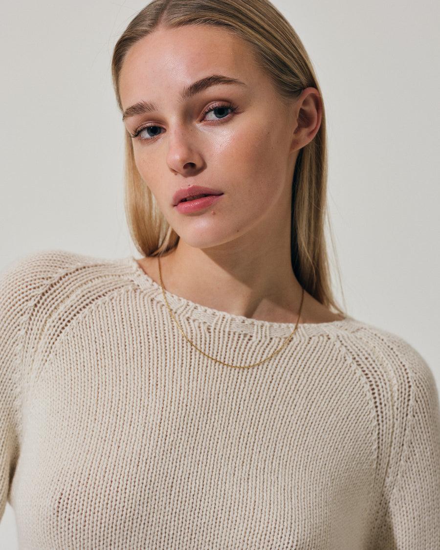 Scaglione BOAT NECK SUPER SOFT MILK Moda
