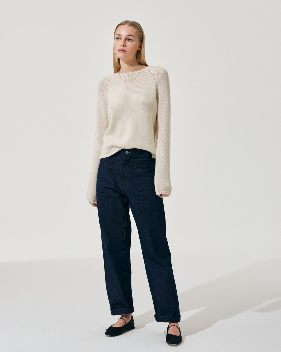 Scaglione BOAT NECK SUPER SOFT MILK Moda
