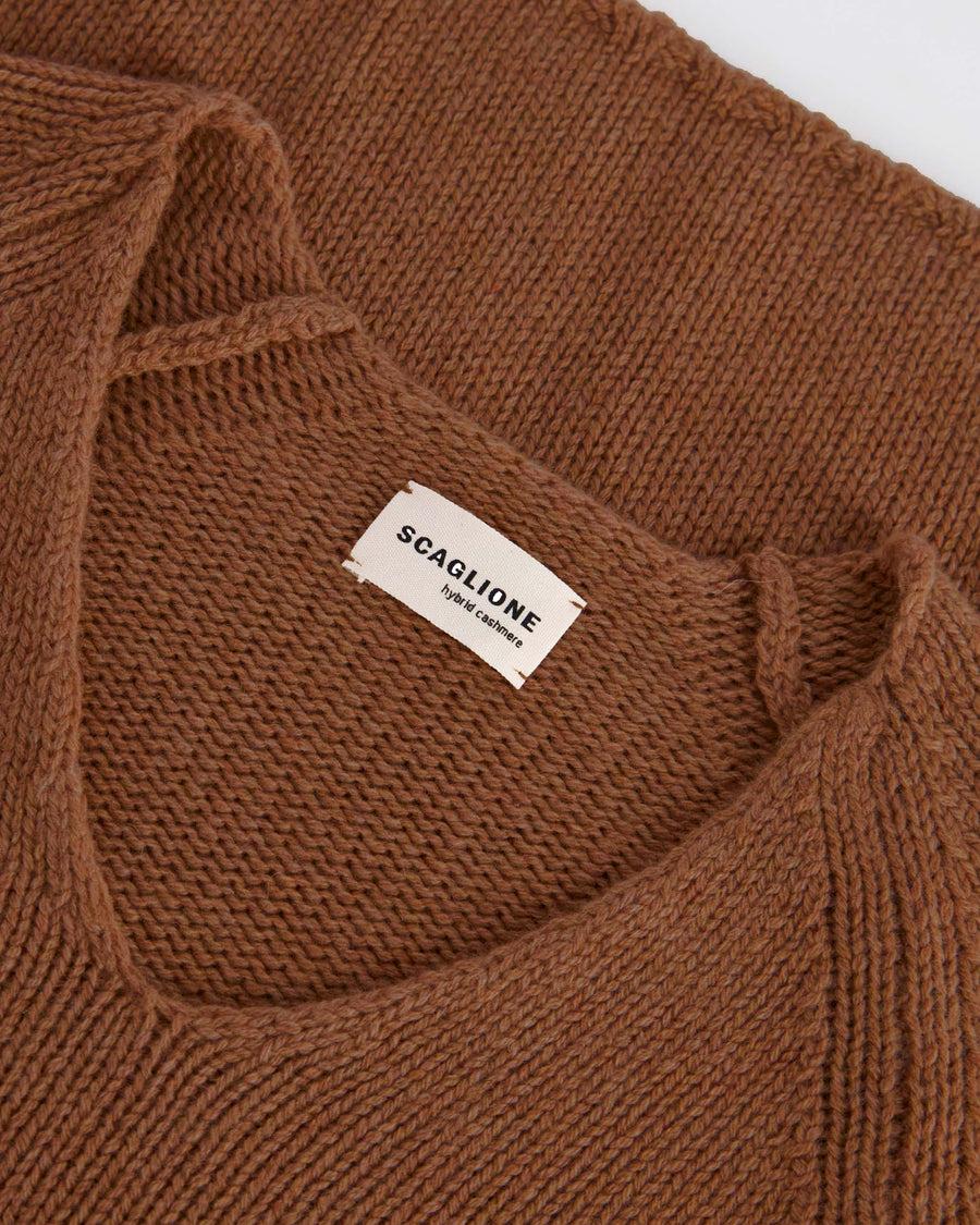 Scaglione V NECK SUPER SOFT RHUM In Linea