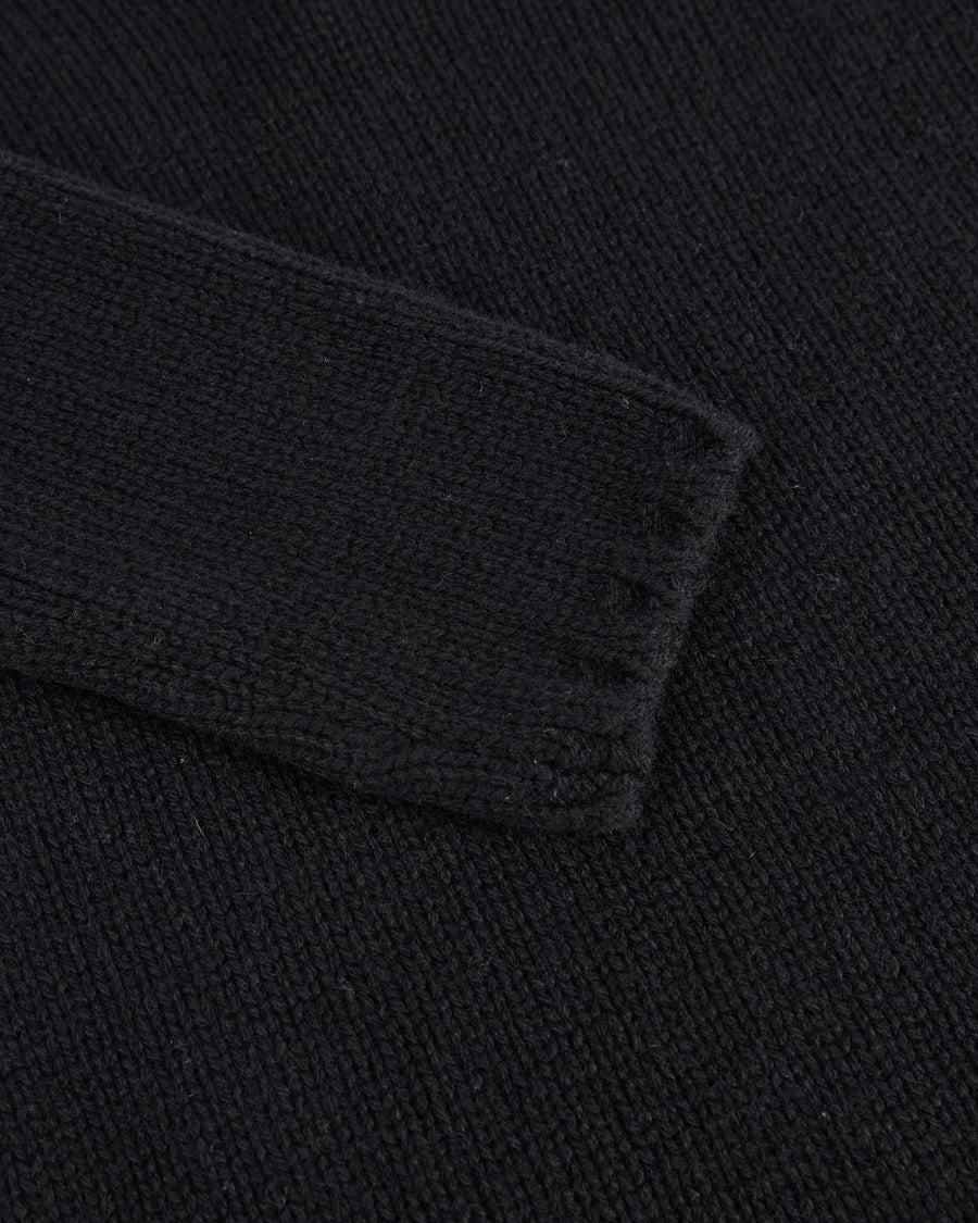 Scaglione V NECK SOFT HYBRID CASHMERE BLACK Qualità