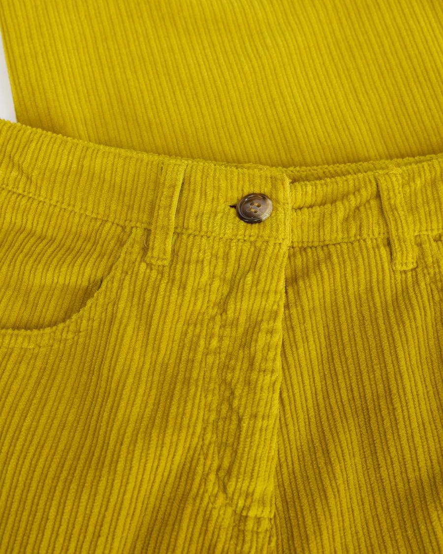 Scaglione PANT 5 TASCHE FLARE VELVET GIALLO Acquista Ora