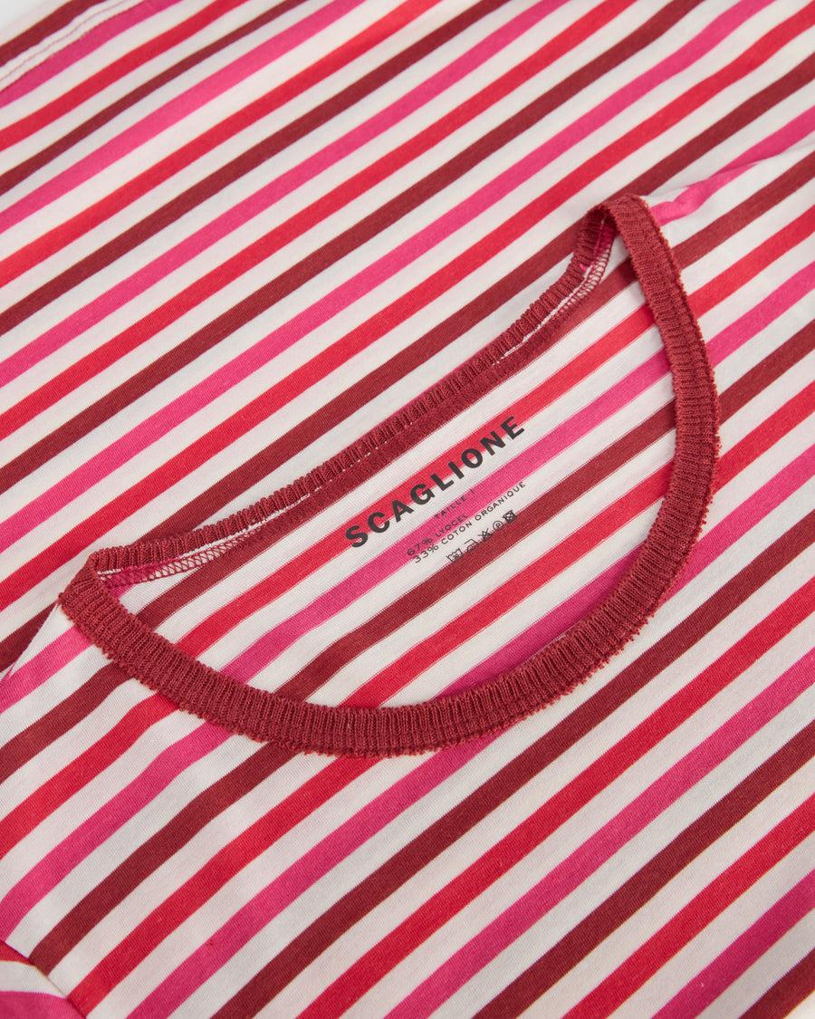 Scaglione ROUNDNECK RIGA MULTICOLOR ROSSO Sconto