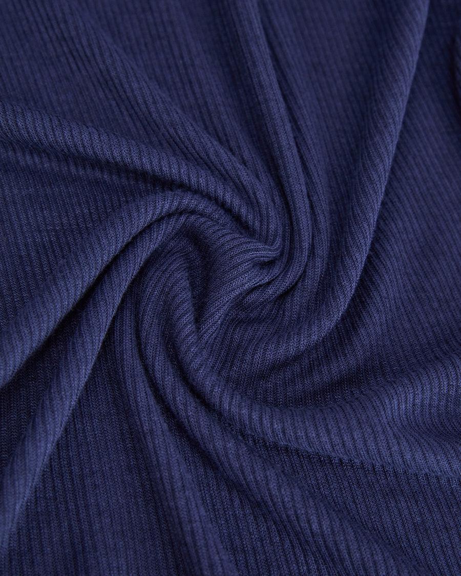 Scaglione TURTLENECK RIBBED MICROMODAL BLUE In Vendita