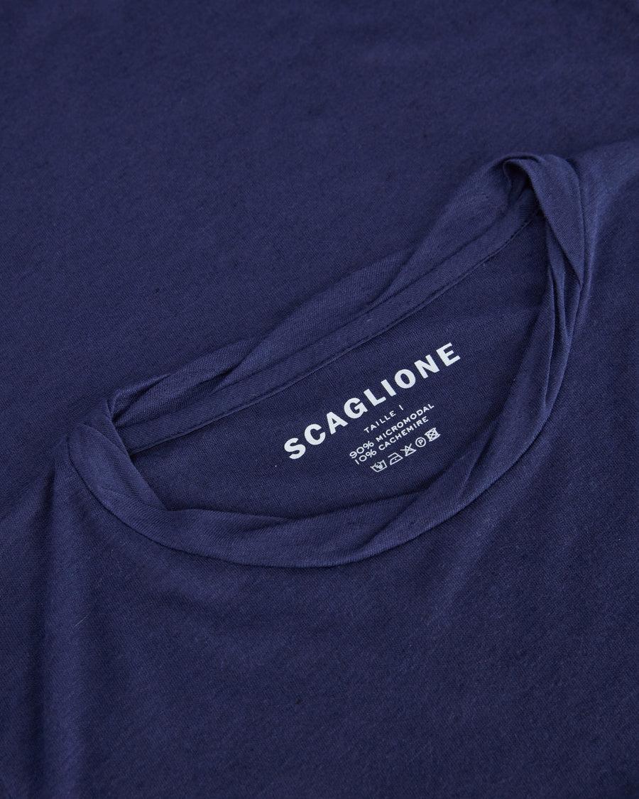 Scaglione ROUNDNECK ULTRALIGHT MICROMODAL BLUE Vendita Economica