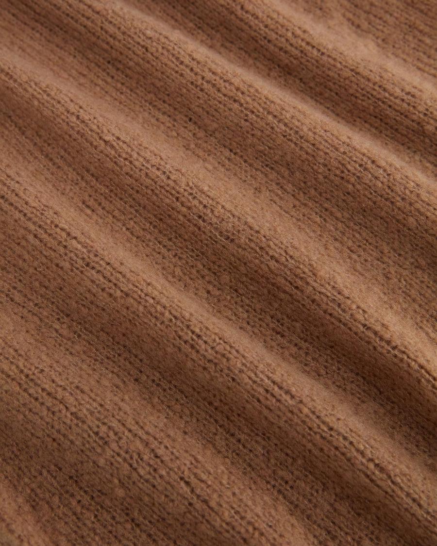 Scaglione ROUND NECK SLIM PUFFED CASHMERE SEAMLESS CAMEL Italy