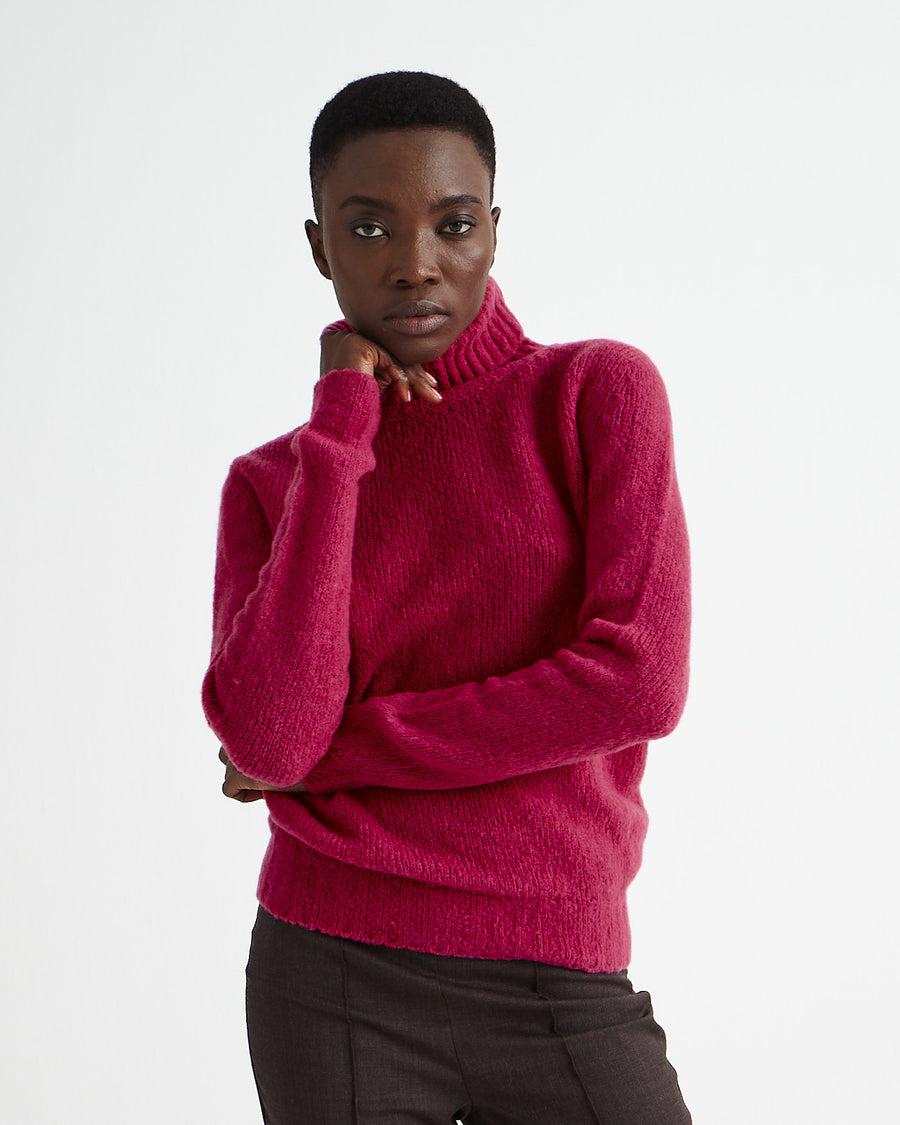 Scaglione TURTLE NECK SEAMLESS PUFFED DAHLIA Spedizione Gratuita