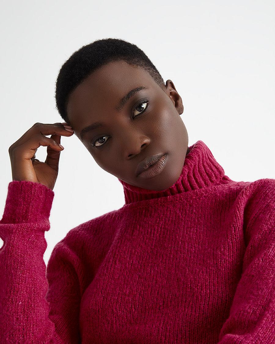 Scaglione TURTLE NECK SEAMLESS PUFFED DAHLIA Spedizione Gratuita