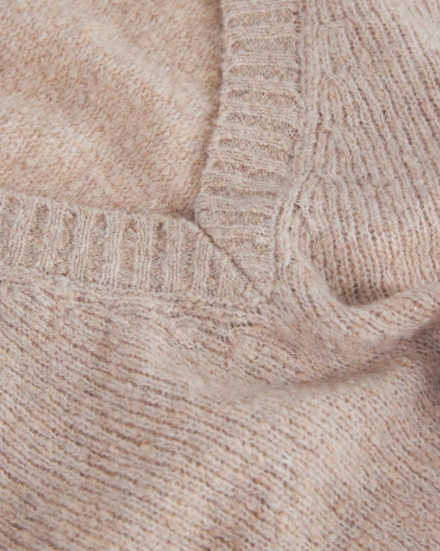 Scaglione V NECK OVER PUFFED CASHMERE BEIGE Pezzi Unici