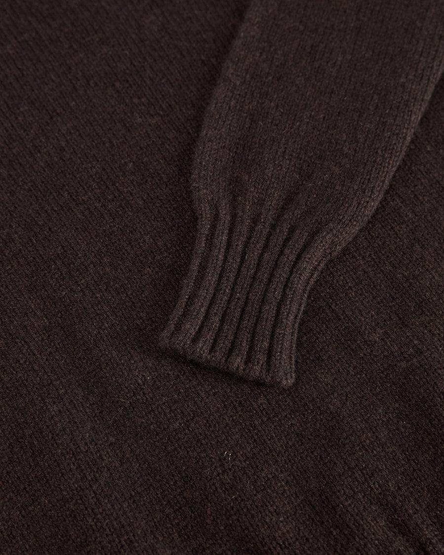 Scaglione ROUND NECK SOFT HYBRID CASHMERE EBANO Negozi Online