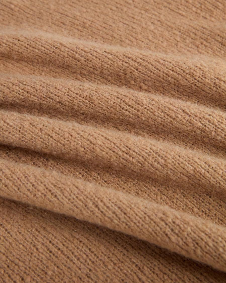 Scaglione TURTLE NECK OVER PUFFED CASHMERE CAMEL Consegna Veloce