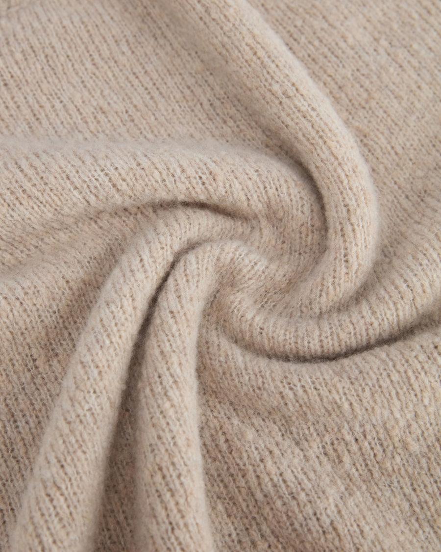 Scaglione ROUND NECK OVER PUFFED CASHMERE BEIGE Promozione Limitata