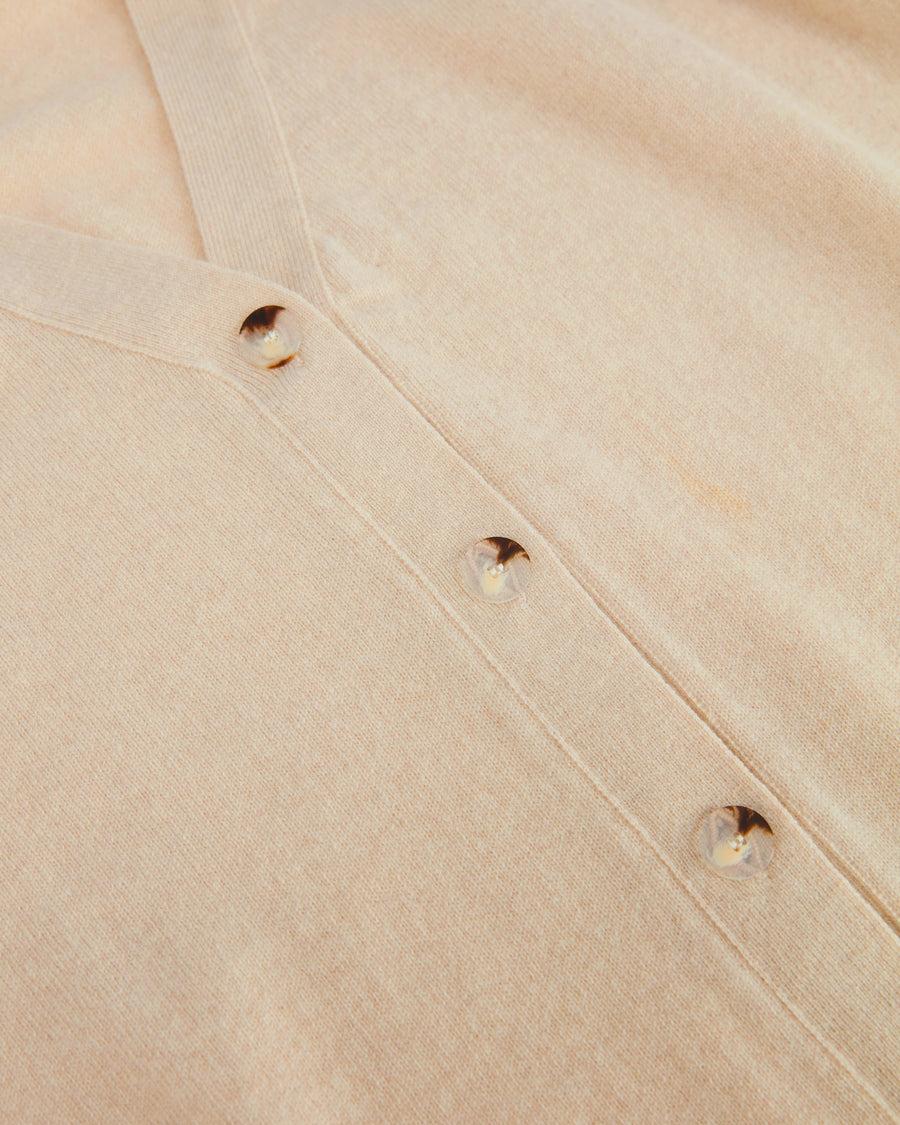 Scaglione CARDIGAN RAGLAN RIBBED SIDES BEIGE Shopping Online