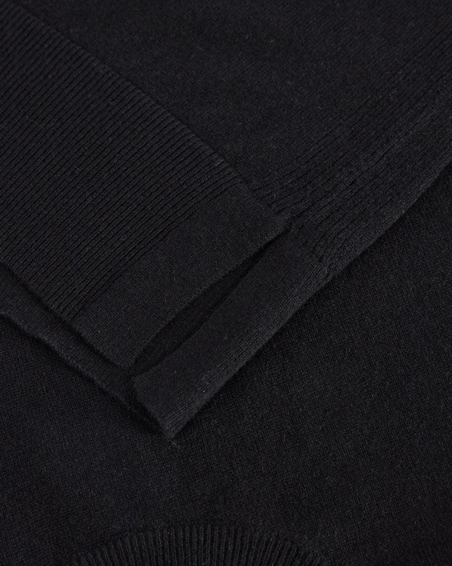 Scaglione ROUND NECK BOXY RIBBED SIDES BLACK Sottocosto