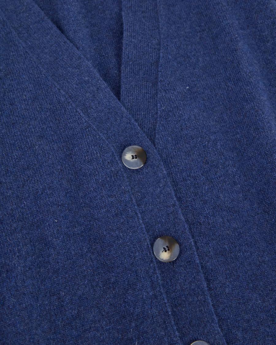 Scaglione CARDIGAN RAGLAN RIBBED SIDES DENIM Convenienza