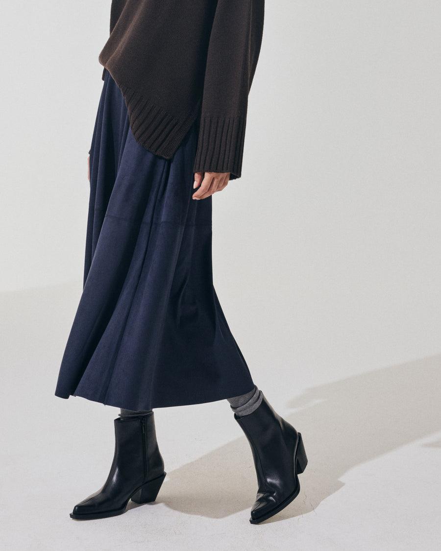 Scaglione SKIRT RUOTA ECOSUEDE NAVY Presa