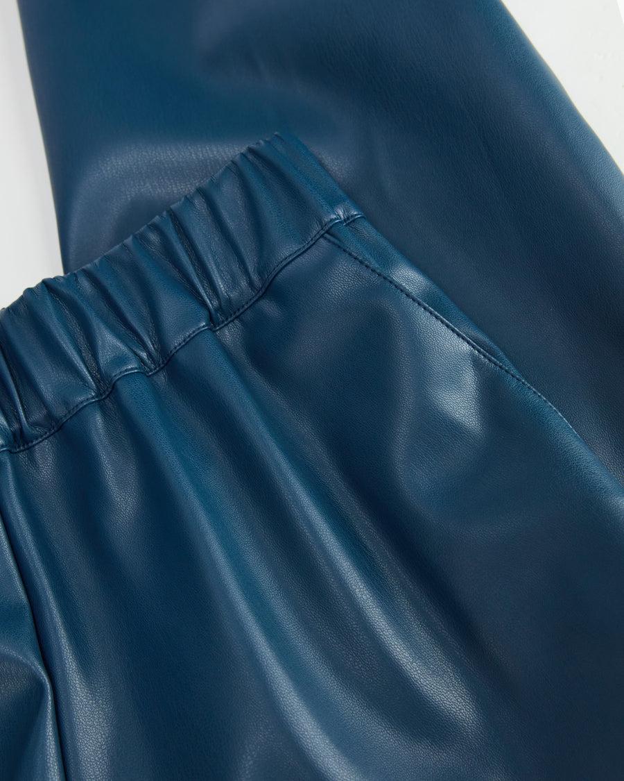 Scaglione PANT DRITTO ECOPELLE BLUETTE In Vendita