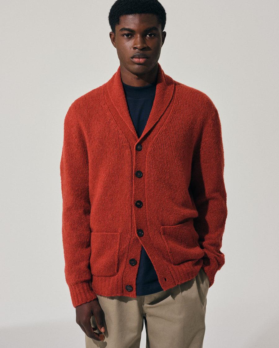 Scaglione CARDIGAN SCIALLE PUFFED CASHMERE CASHMERE RUST Negozio