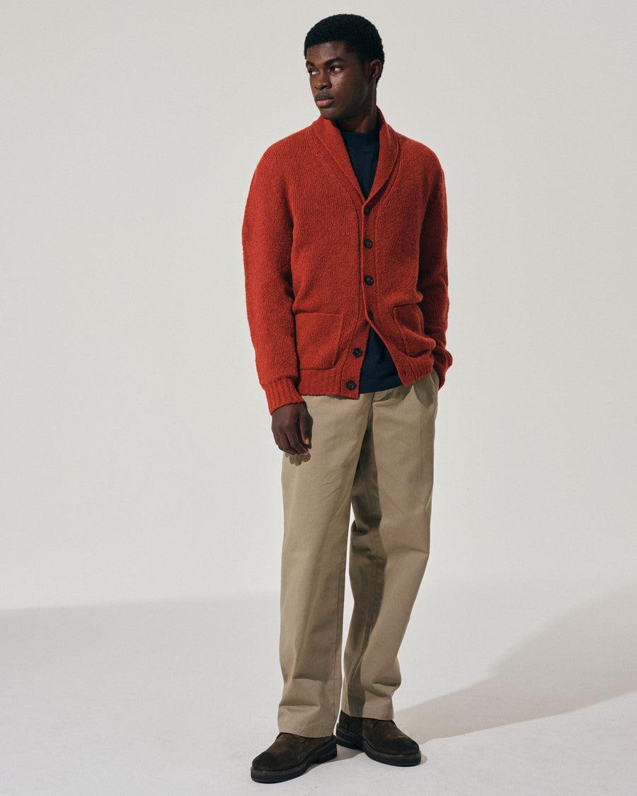 Scaglione CARDIGAN SCIALLE PUFFED CASHMERE CASHMERE RUST Negozio