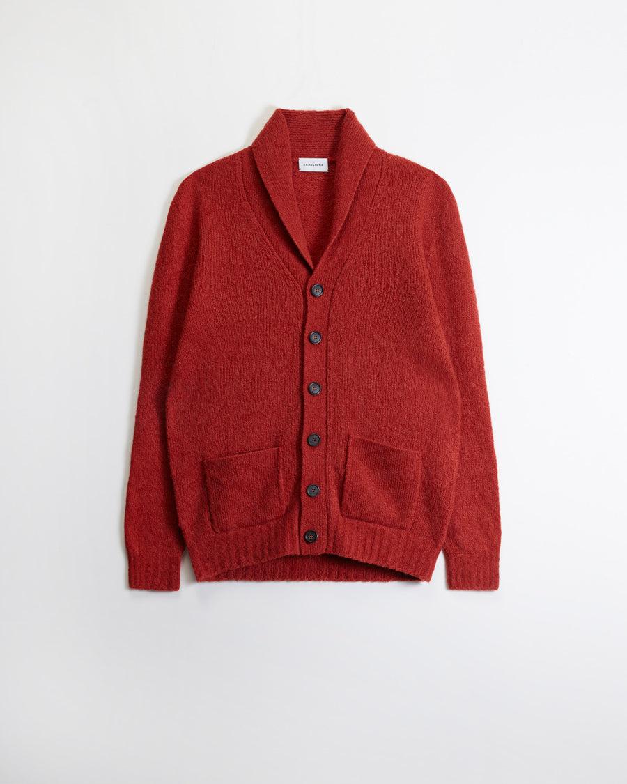 Scaglione CARDIGAN SCIALLE PUFFED CASHMERE CASHMERE RUST Negozio